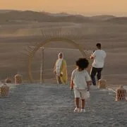family in agafay desert
