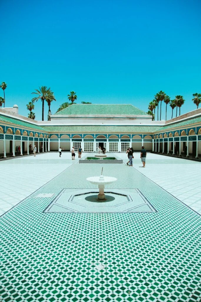Marrakech Medina Guide: Souks, Palaces and Hidden Gems 1 Marble courtyard of the Bahia Palace in Marrakech