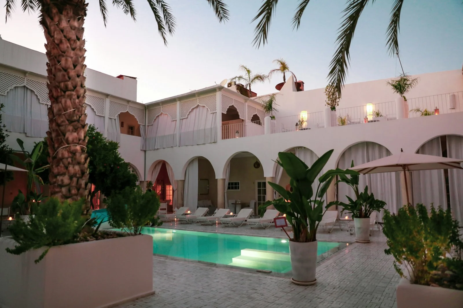 Courtyard pool of a traditional riad in Marrakech Courtyard pool of a traditional riad in Marrakech