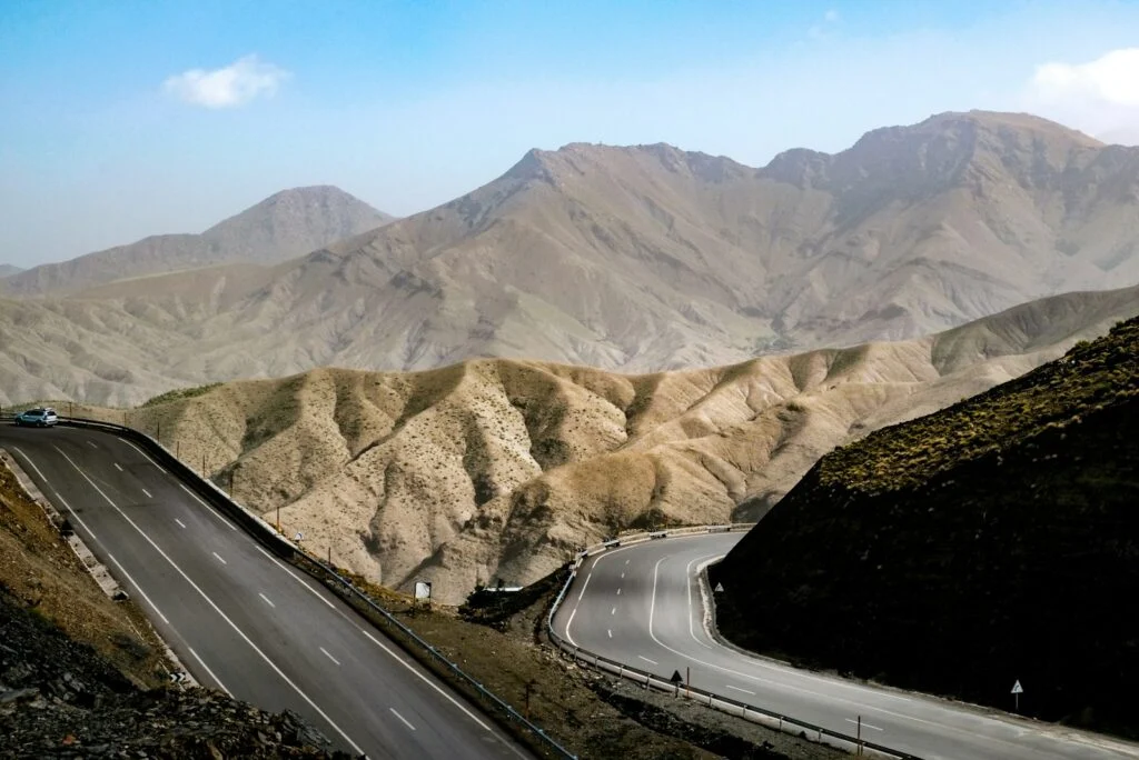 Road crossing the High Atlas mountains